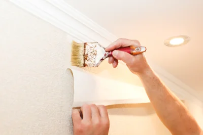 Pose de papier peint à Prailles-La Couarde — revêtements muraux et toiles de verre